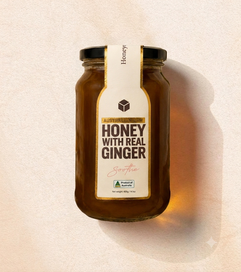 Australian Raw Honey with Real Ginger Pieces